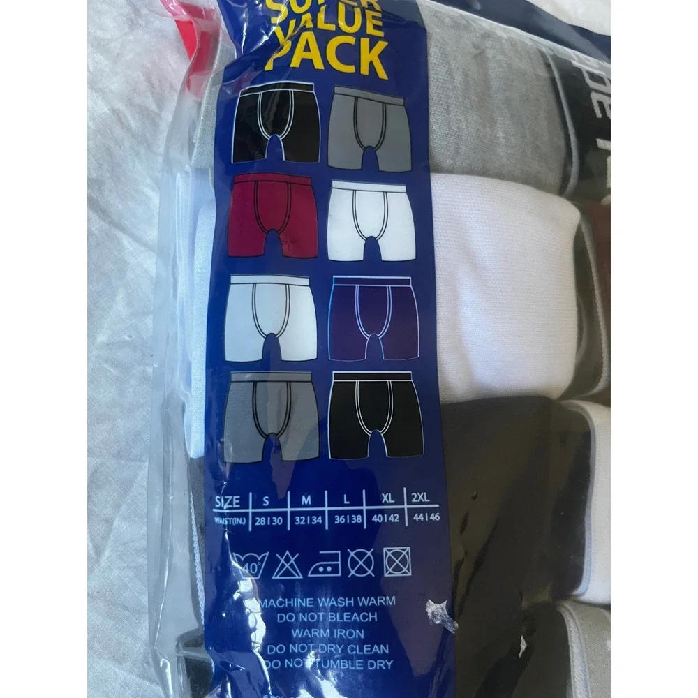 Michael Adams Mens 8 Pack Boxer Briefs Multi Color Cotton Blend Size Large L NEW